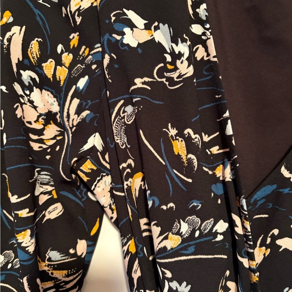 Halogen Black and White Floral Long Sleeve Dress - Picture 4 of 7